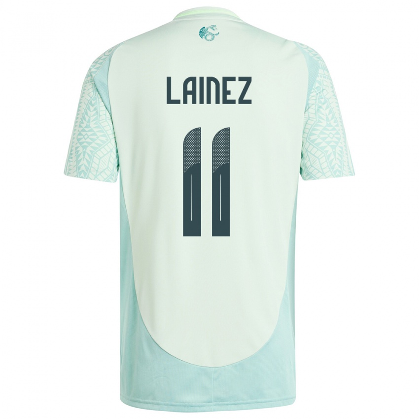 Damen Mexiko Diego Lainez #11 Leinengrün Auswärtstrikot Trikot 24-26 T-Shirt Österreich