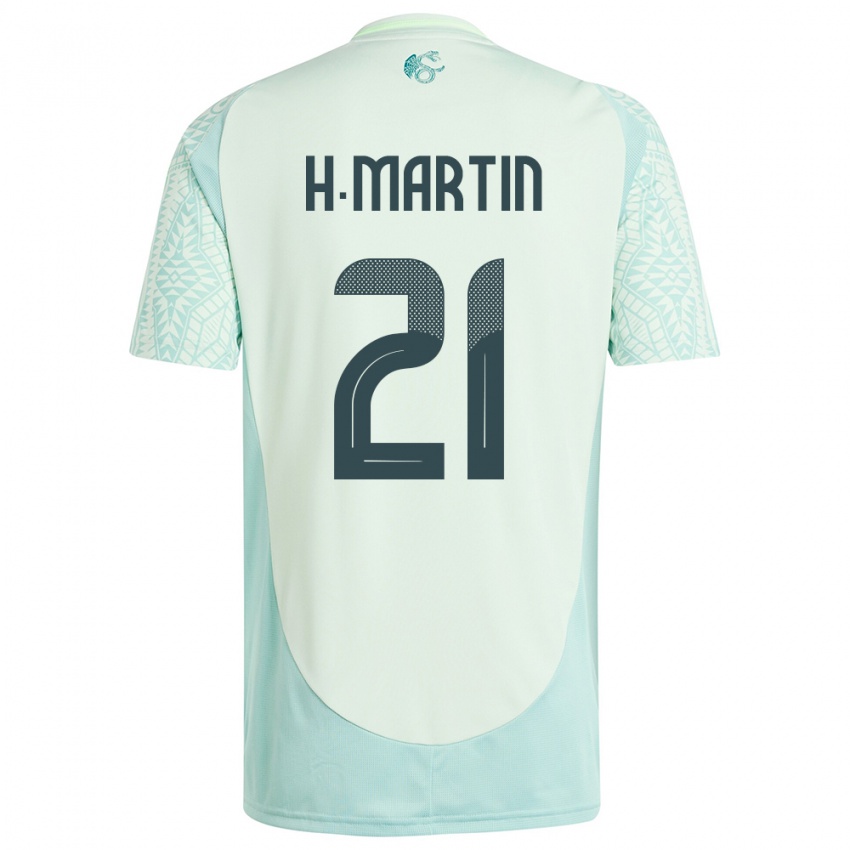 Damen Mexiko Henry Martin #21 Leinengrün Auswärtstrikot Trikot 24-26 T-Shirt Österreich