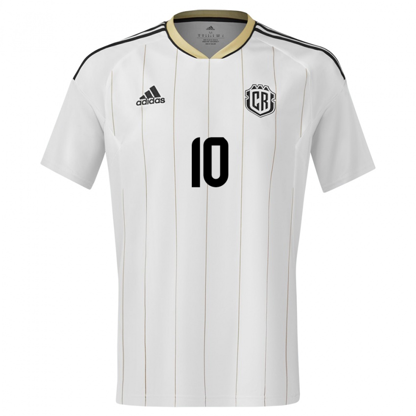Damen Costa Rica Bryan Ruiz #10 Weiß Auswärtstrikot Trikot 24-26 T-Shirt Österreich