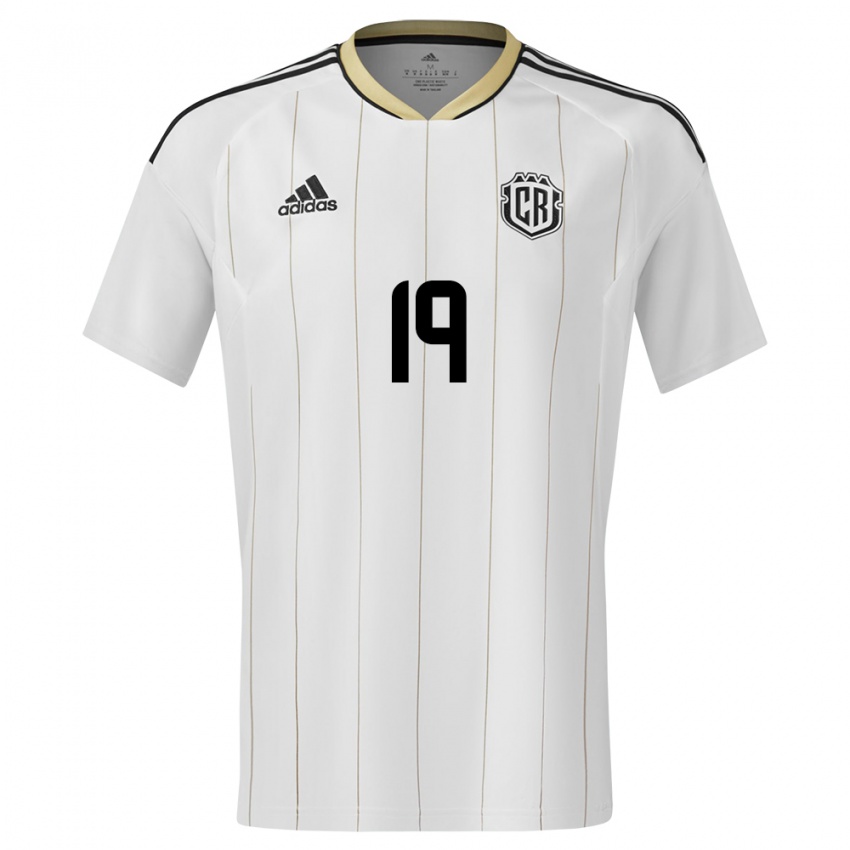 Damen Costa Rica Fabricio Aleman #19 Weiß Auswärtstrikot Trikot 24-26 T-Shirt Österreich