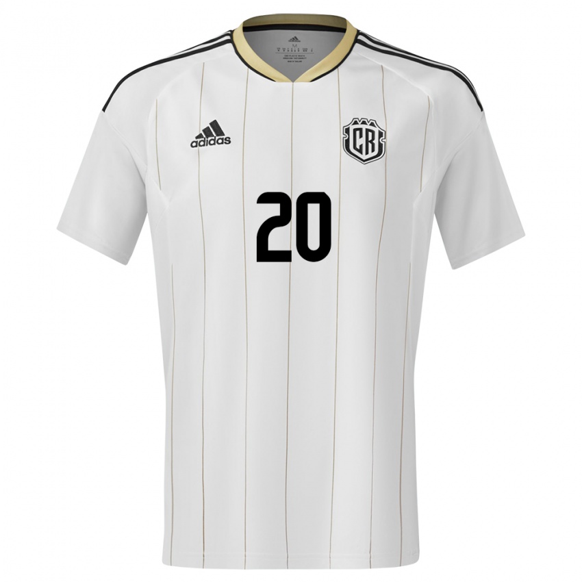 Damen Costa Rica Enyel Escoe #20 Weiß Auswärtstrikot Trikot 24-26 T-Shirt Österreich