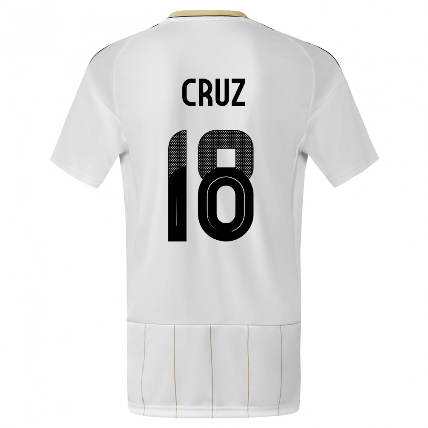Damen Costa Rica Aaron Cruz #18 Weiß Auswärtstrikot Trikot 24-26 T-Shirt Österreich
