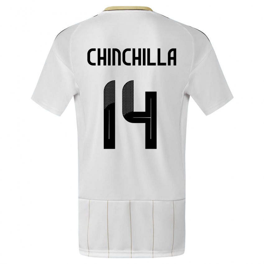 Damen Costa Rica Priscila Chinchilla #14 Weiß Auswärtstrikot Trikot 24-26 T-Shirt Österreich