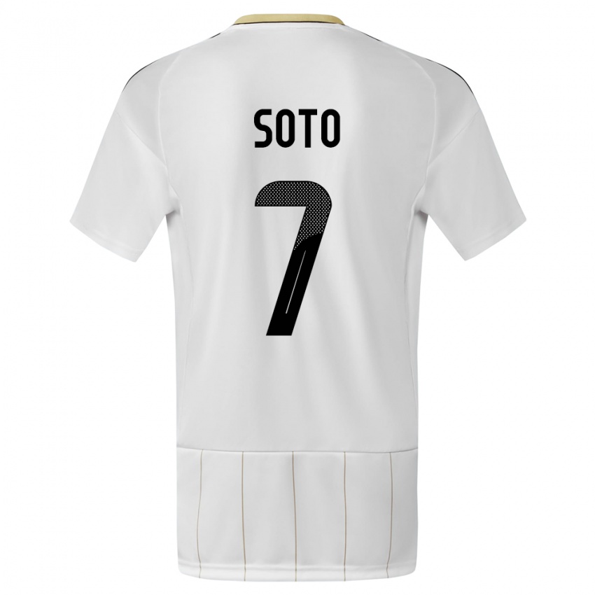 Damen Costa Rica Andrey Soto #7 Weiß Auswärtstrikot Trikot 24-26 T-Shirt Österreich