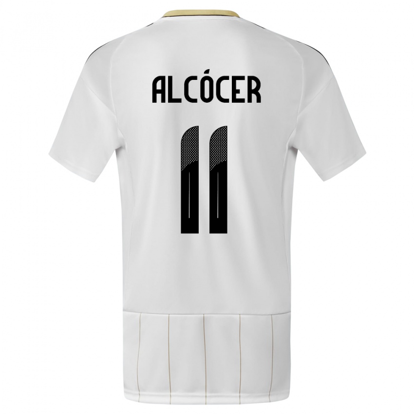 Damen Costa Rica Josimar Alcocer #11 Weiß Auswärtstrikot Trikot 24-26 T-Shirt Österreich