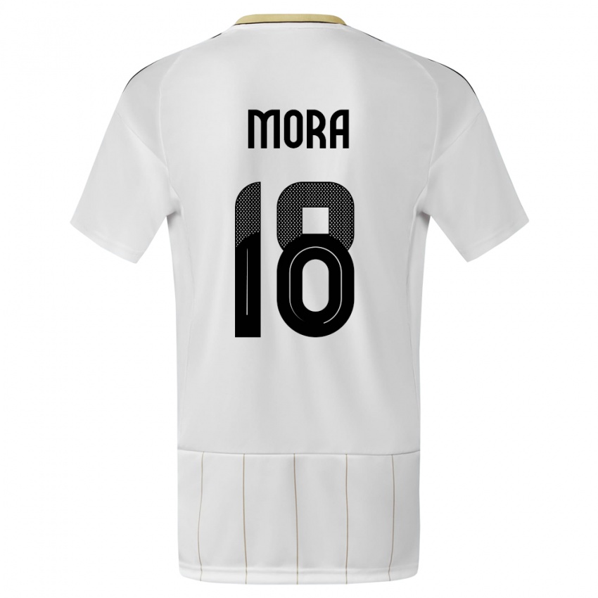Damen Costa Rica Bayron Mora #18 Weiß Auswärtstrikot Trikot 24-26 T-Shirt Österreich
