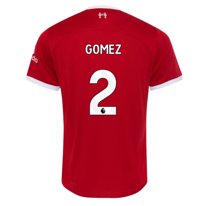Kinder Joe Gomez #2 Rot Heimtrikot Trikot 2023/24 T-Shirt Österreich