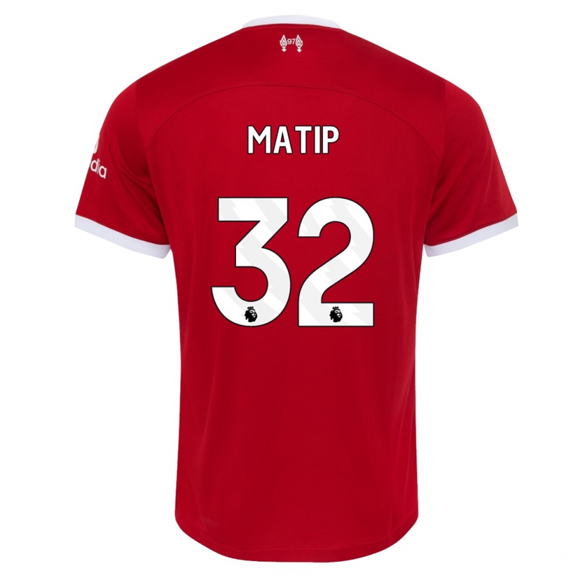 Kinder Joel Matip #32 Rot Heimtrikot Trikot 2023/24 T-Shirt Österreich