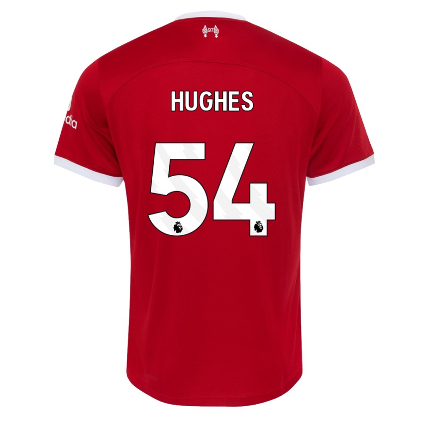 Kinder Liam Hughes #54 Rot Heimtrikot Trikot 2023/24 T-Shirt Österreich