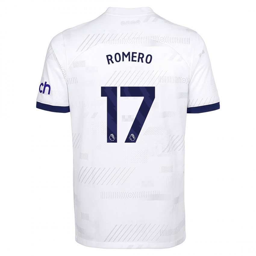 Kinder Cristian Romero #17 Weiß Heimtrikot Trikot 2023/24 T-Shirt Österreich