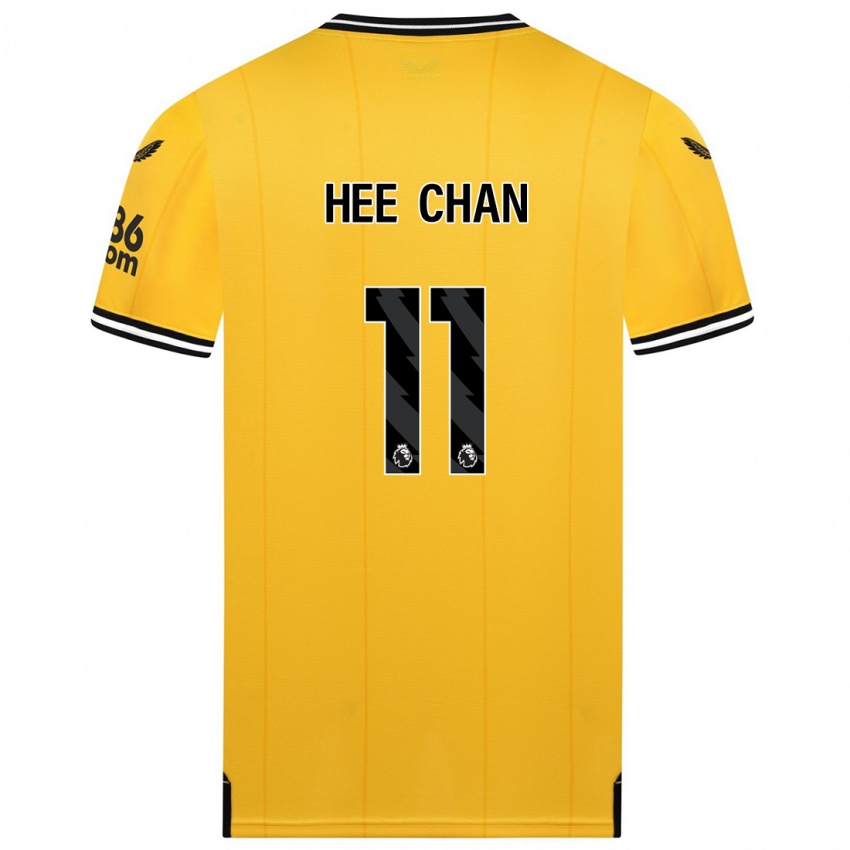 Kinder Hee-Chan Hwang #11 Gelb Heimtrikot Trikot 2023/24 T-Shirt Österreich