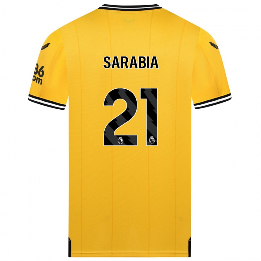 Kinder Pablo Sarabia #21 Gelb Heimtrikot Trikot 2023/24 T-Shirt Österreich