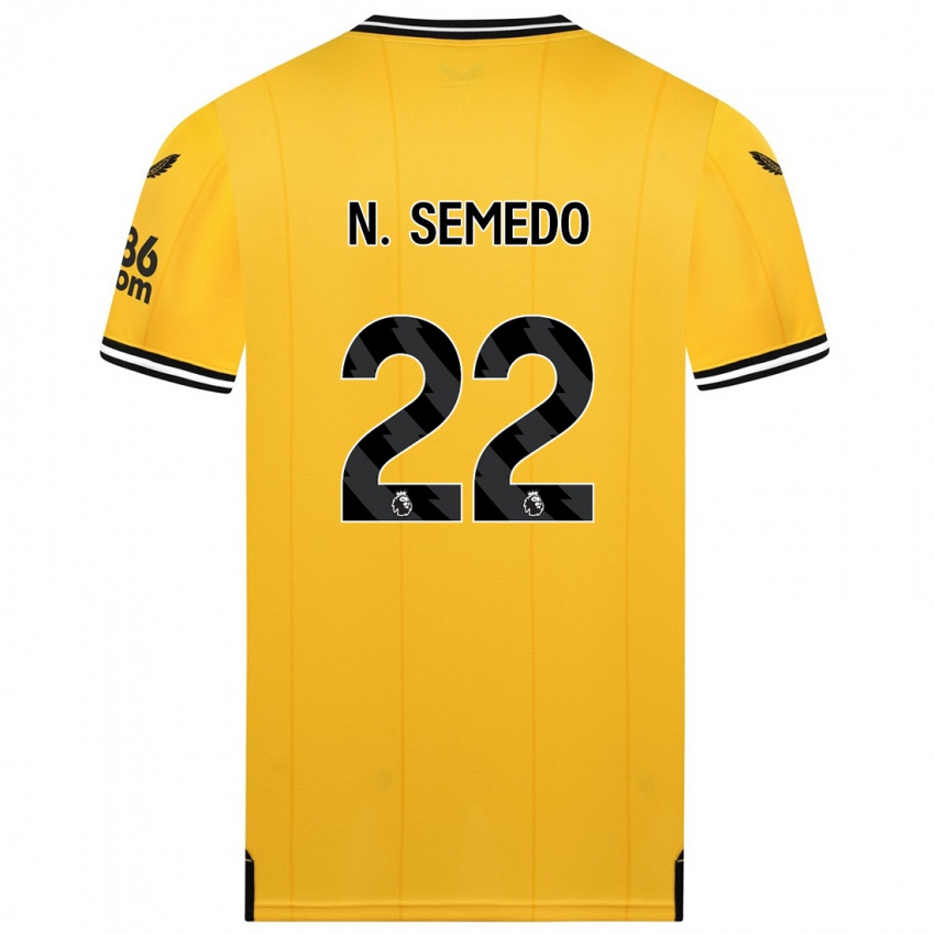 Kinder Nelson Semedo #22 Gelb Heimtrikot Trikot 2023/24 T-Shirt Österreich