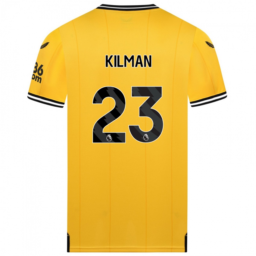 Kinder Max Kilman #23 Gelb Heimtrikot Trikot 2023/24 T-Shirt Österreich