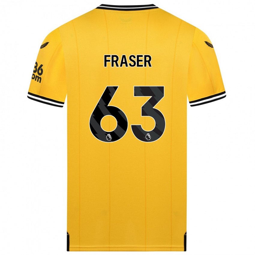 Kinder Nathan Fraser #63 Gelb Heimtrikot Trikot 2023/24 T-Shirt Österreich