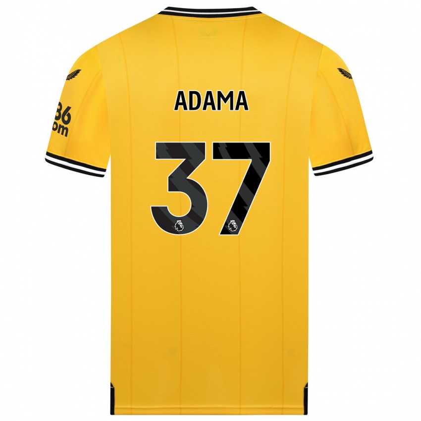 Kinder Adama Traore #37 Gelb Heimtrikot Trikot 2023/24 T-Shirt Österreich