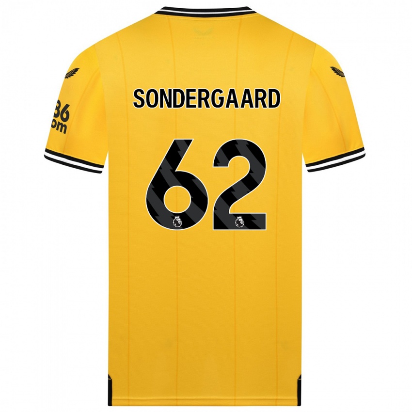 Kinder Andreas Sondergaard #62 Gelb Heimtrikot Trikot 2023/24 T-Shirt Österreich
