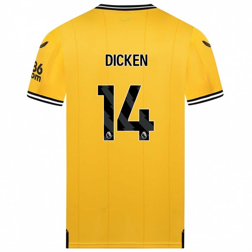 Kinder Amy Dicken #14 Gelb Heimtrikot Trikot 2023/24 T-Shirt Österreich