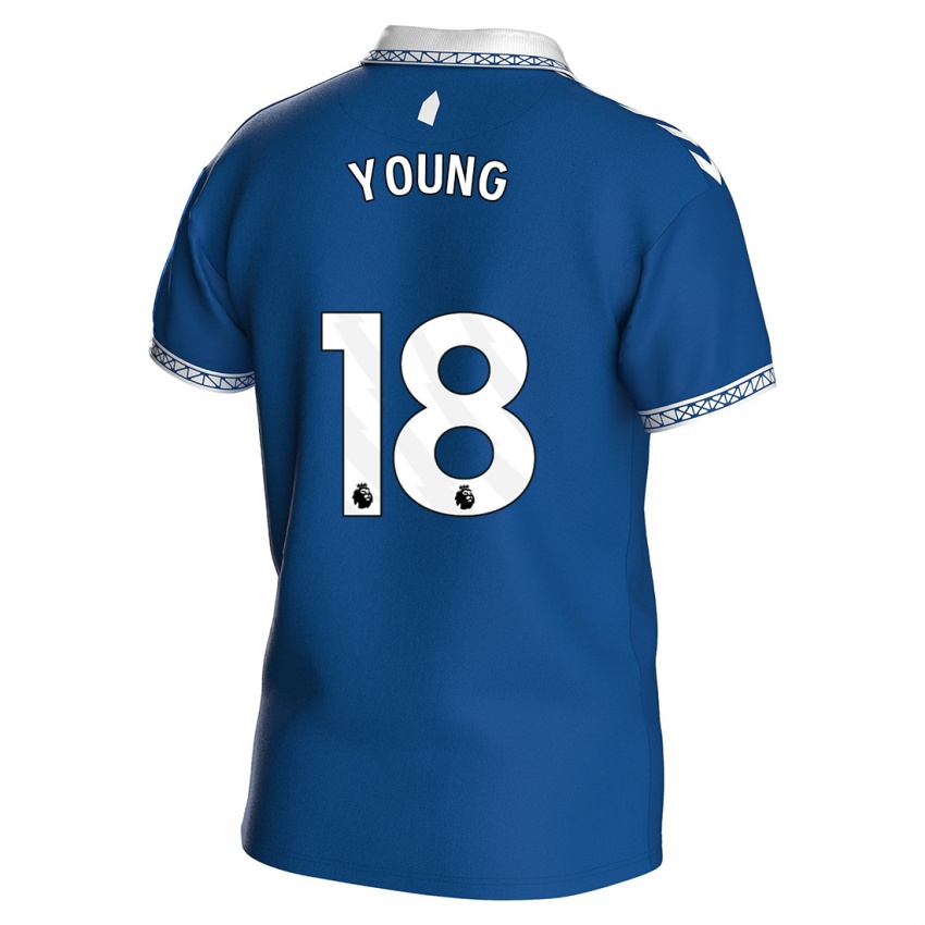 Kinder Ashley Young #18 Königsblau Heimtrikot Trikot 2023/24 T-Shirt Österreich