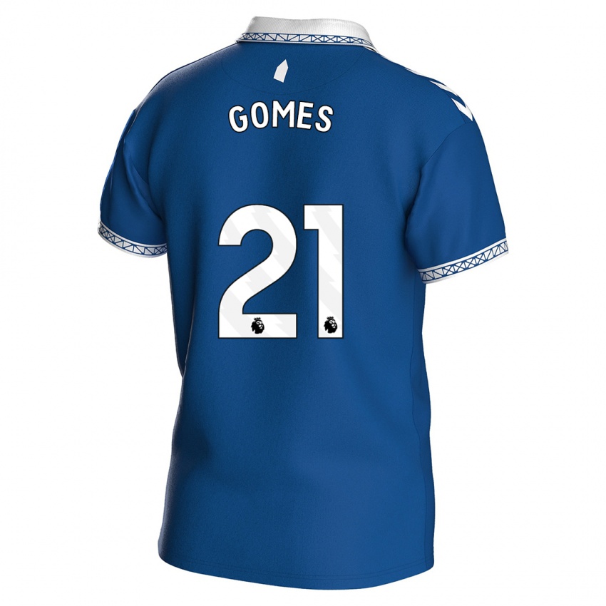 Kinder André Gomes #21 Königsblau Heimtrikot Trikot 2023/24 T-Shirt Österreich