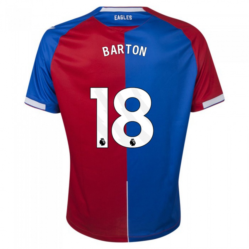 Kinder Kirsty Barton #18 Rot Blau Heimtrikot Trikot 2023/24 T-Shirt Österreich