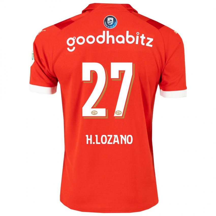 Kinder Hirving Lozano #27 Rot Heimtrikot Trikot 2023/24 T-Shirt Österreich