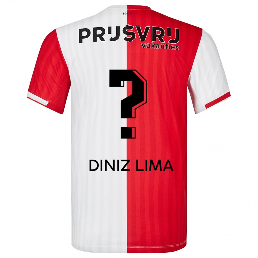 Kinder Lucas Diniz Lima #0 Rot-Weiss Heimtrikot Trikot 2023/24 T-Shirt Österreich