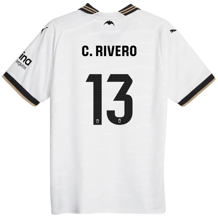 Kinder Cristian Rivero #13 Weiß Heimtrikot Trikot 2023/24 T-Shirt Österreich
