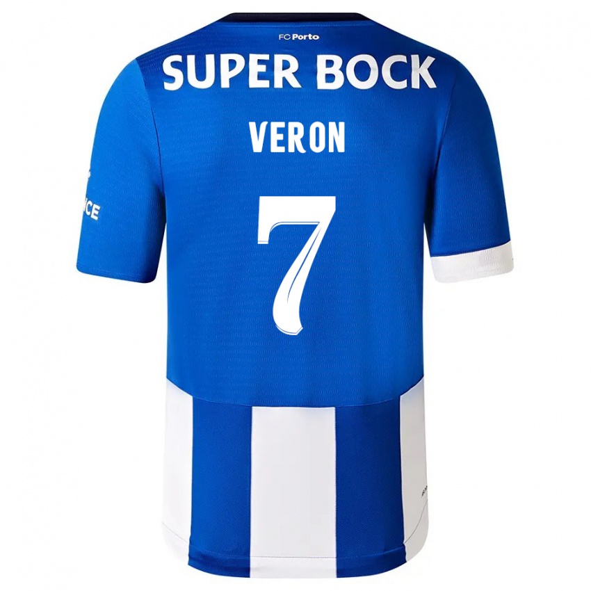 Kinder Gabriel Veron #7 Blau Weiss Heimtrikot Trikot 2023/24 T-Shirt Österreich