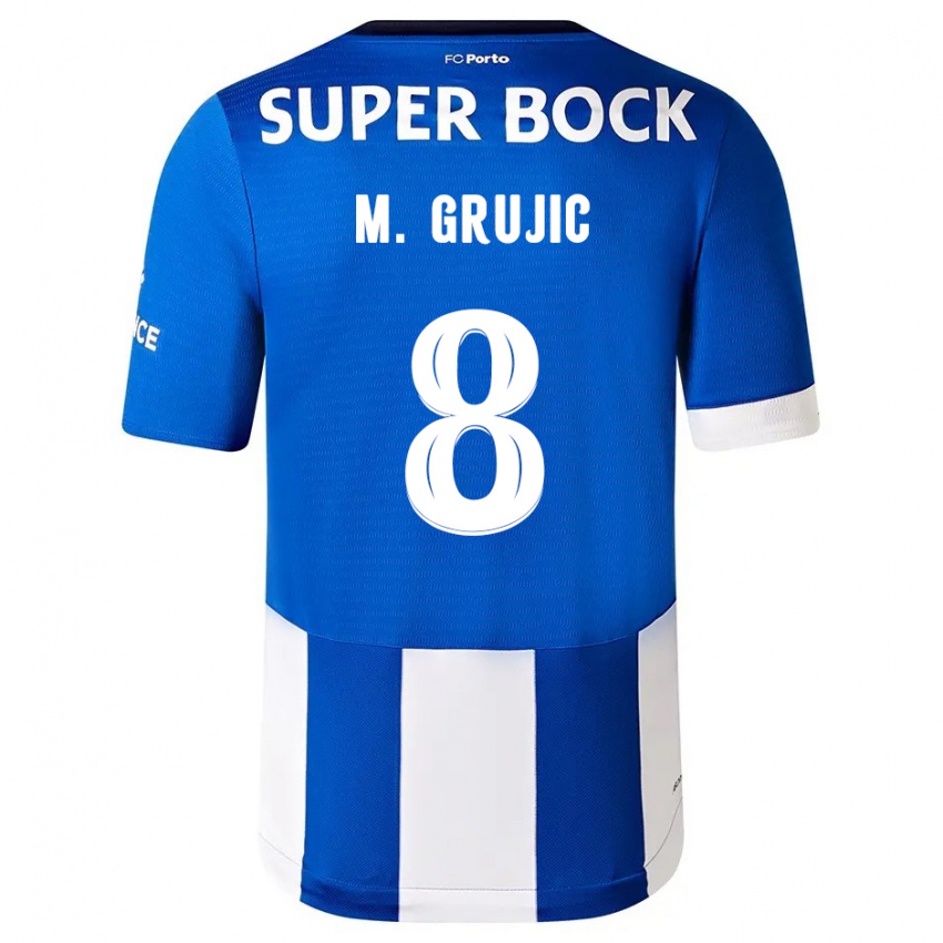 Kinder Marko Grujic #8 Blau Weiss Heimtrikot Trikot 2023/24 T-Shirt Österreich
