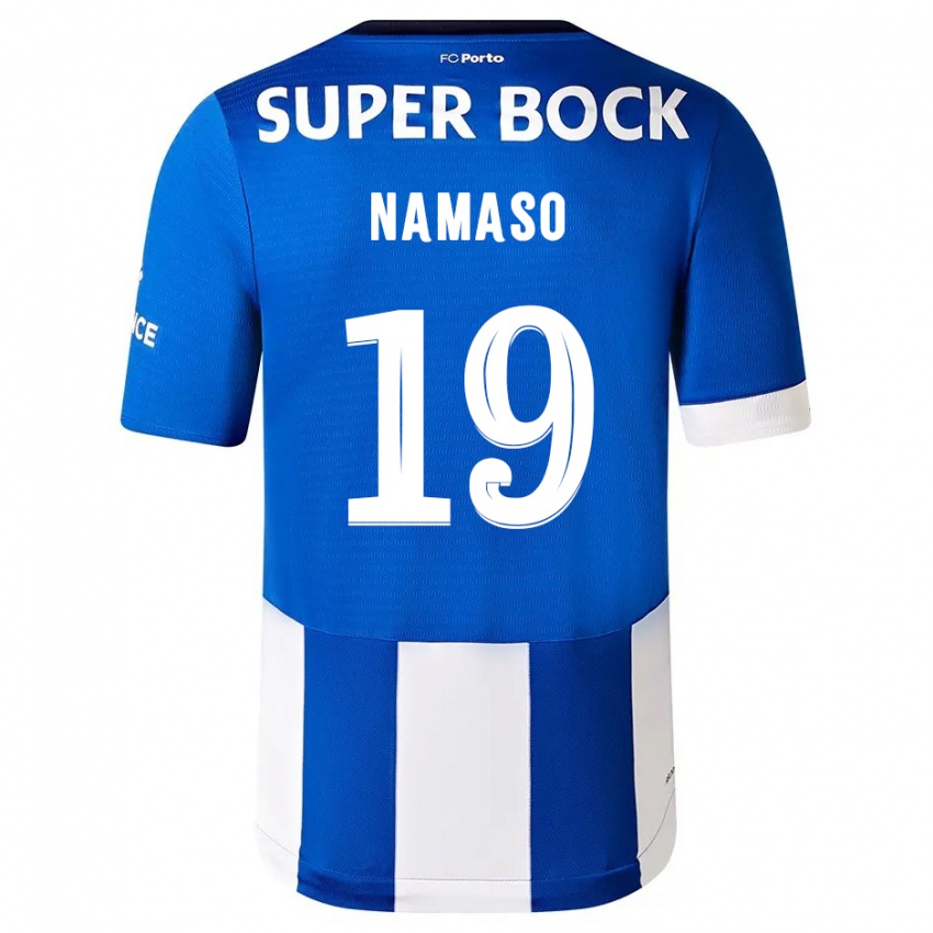 Kinder Danny Namaso #19 Blau Weiss Heimtrikot Trikot 2023/24 T-Shirt Österreich
