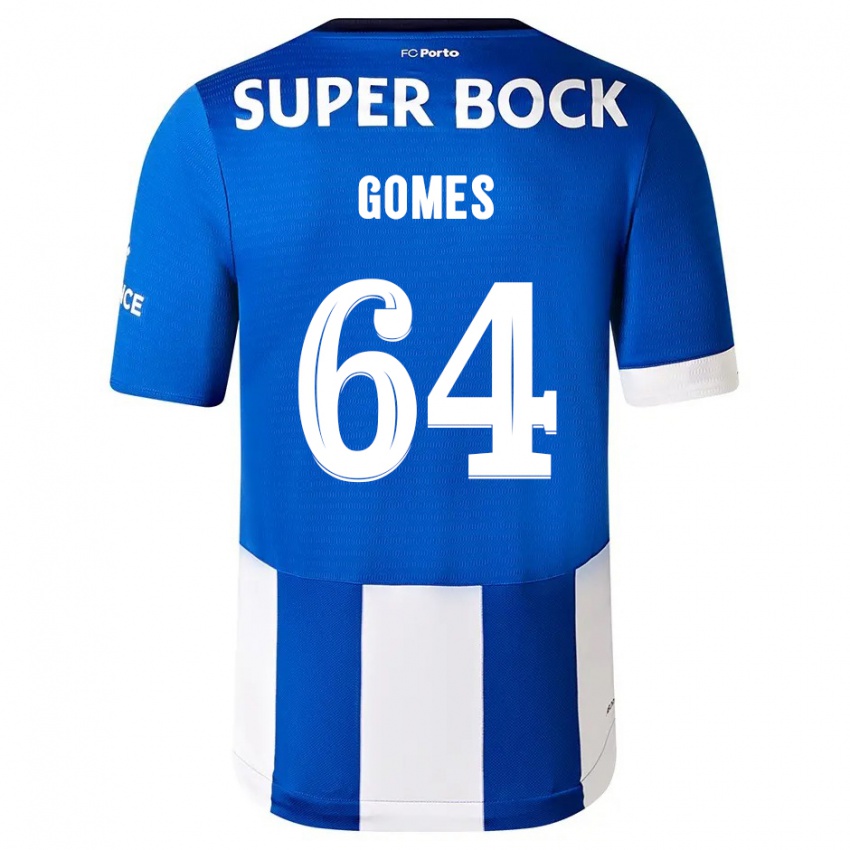 Kinder Luís Gomes #64 Blau Weiss Heimtrikot Trikot 2023/24 T-Shirt Österreich