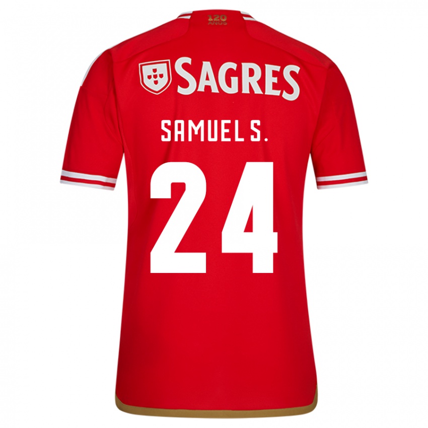 Kinder Samuel Soares #24 Rot Heimtrikot Trikot 2023/24 T-Shirt Österreich
