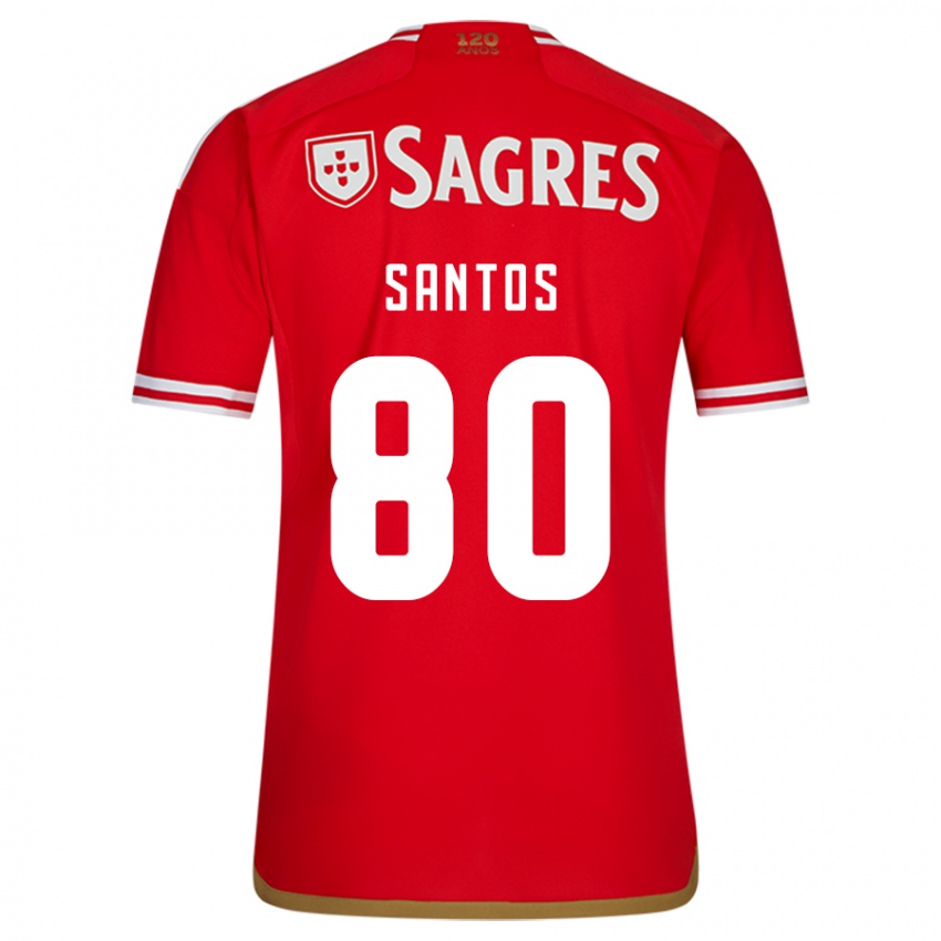 Kinder Pedro Santos #80 Rot Heimtrikot Trikot 2023/24 T-Shirt Österreich