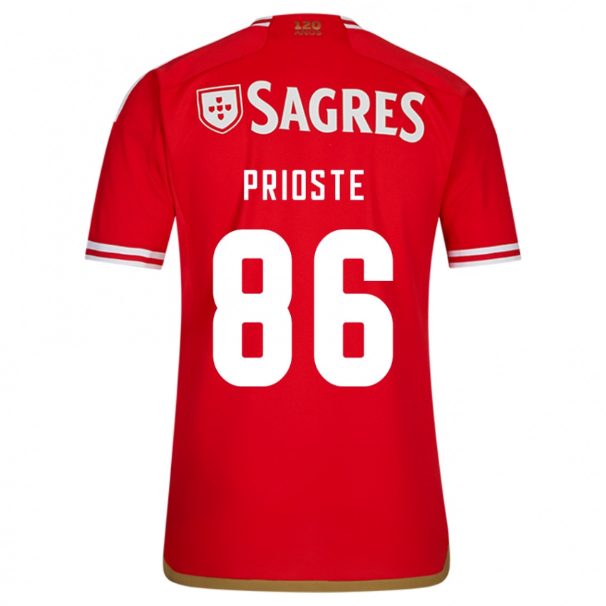 Kinder Diogo Prioste #86 Rot Heimtrikot Trikot 2023/24 T-Shirt Österreich