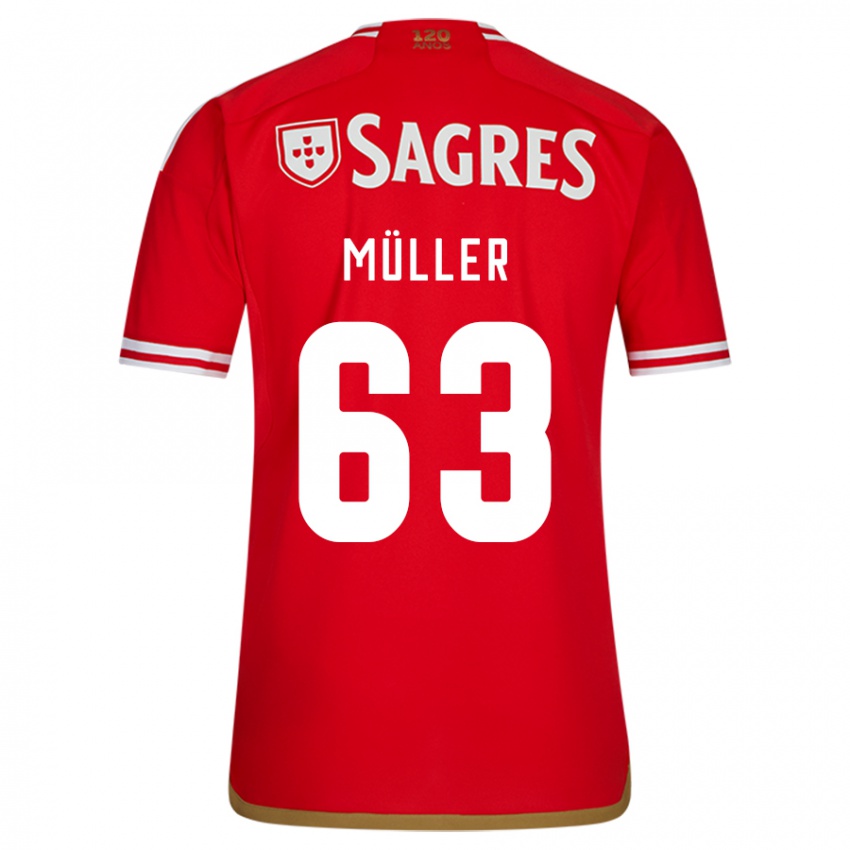 Kinder José Müller #63 Rot Heimtrikot Trikot 2023/24 T-Shirt Österreich