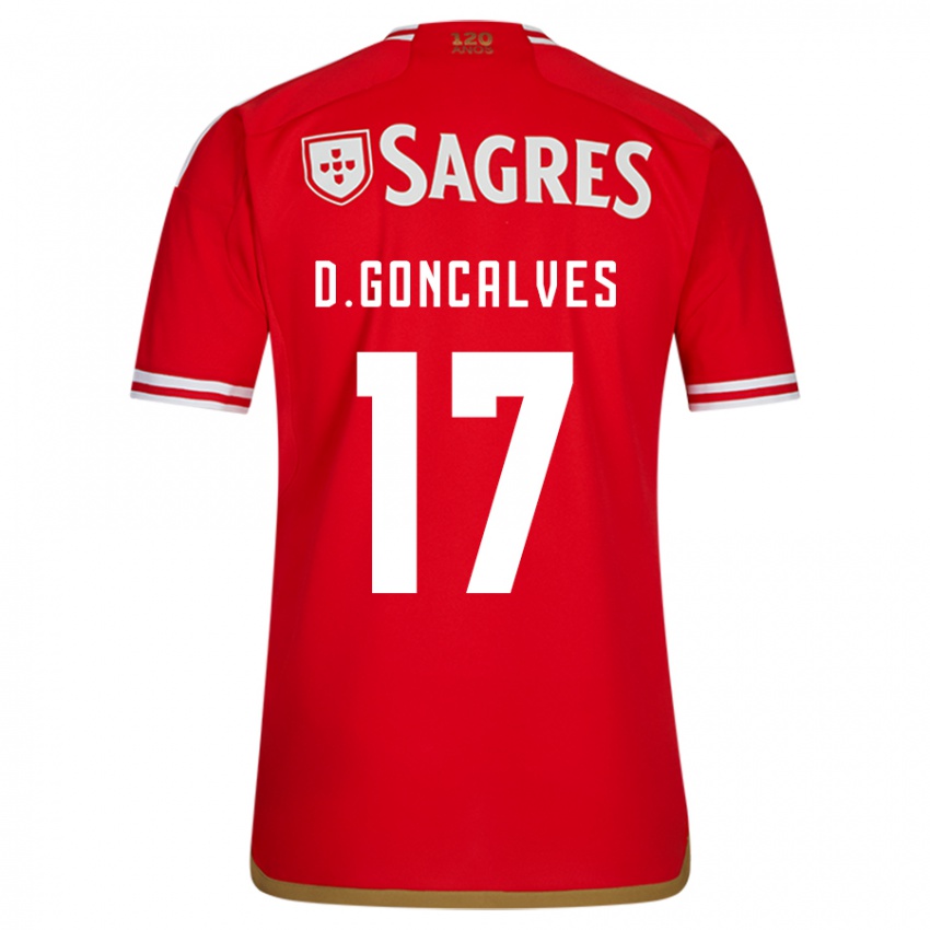 Kinder Diogo Goncalves #17 Rot Heimtrikot Trikot 2023/24 T-Shirt Österreich