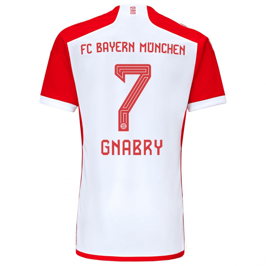 Kinder Serge Gnabry #7 Rot-Weiss Heimtrikot Trikot 2023/24 T-Shirt Österreich