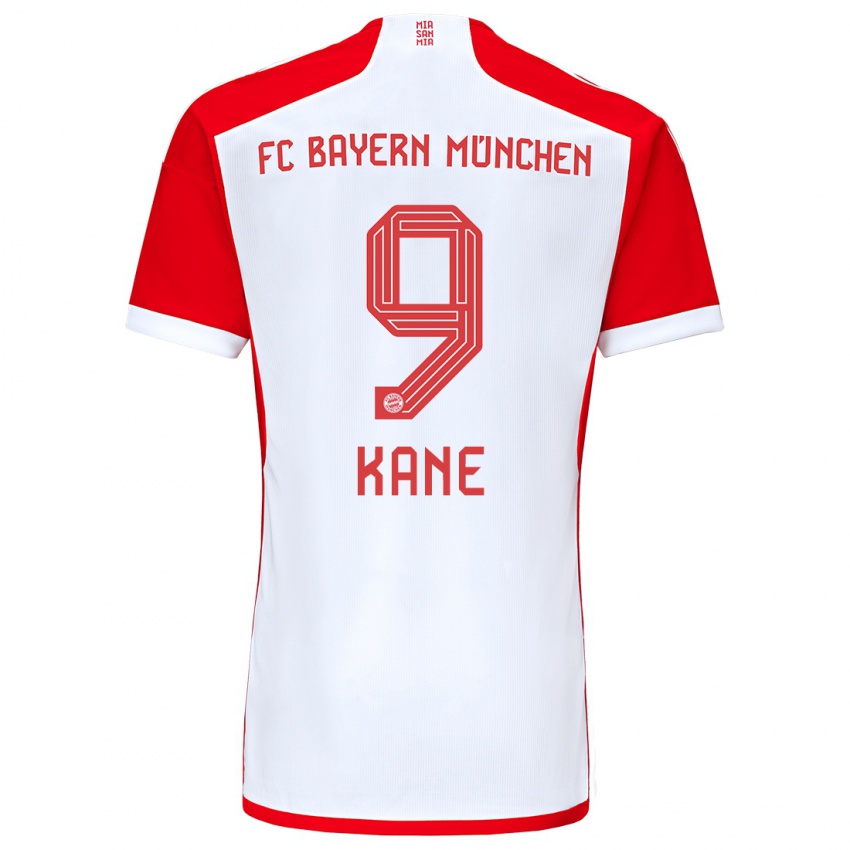 Kinder Harry Kane #9 Rot-Weiss Heimtrikot Trikot 2023/24 T-Shirt Österreich
