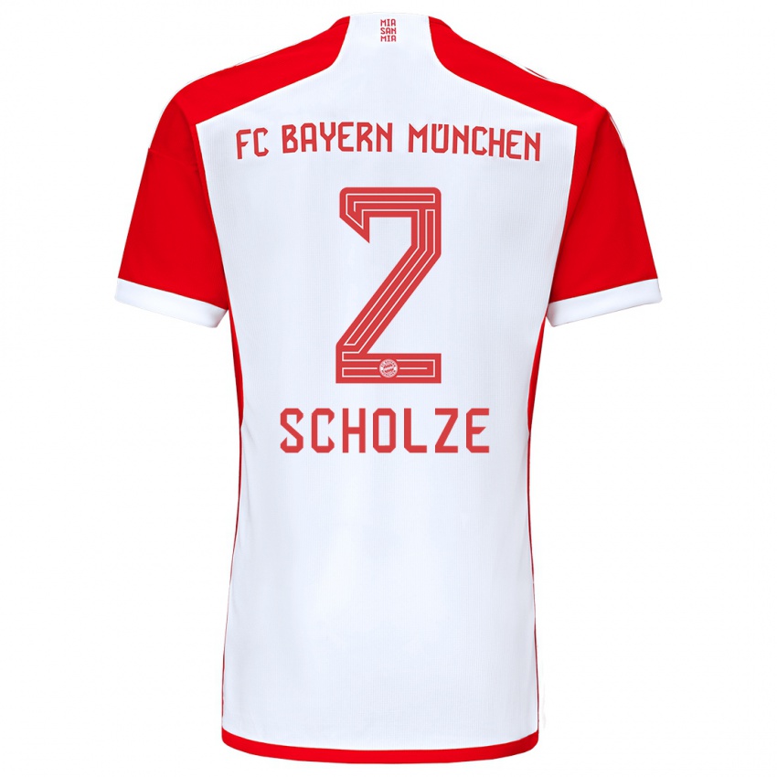 Kinder Max Scholze #2 Rot-Weiss Heimtrikot Trikot 2023/24 T-Shirt Österreich