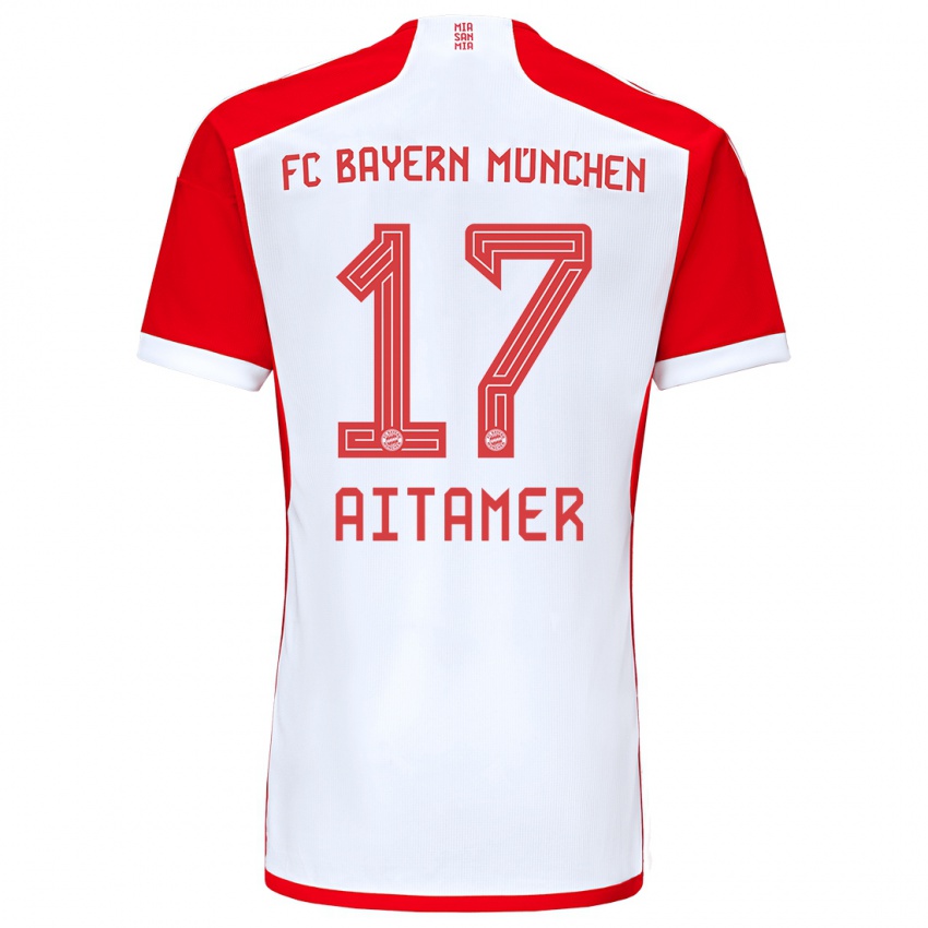 Kinder Younes Aitamer #17 Rot-Weiss Heimtrikot Trikot 2023/24 T-Shirt Österreich