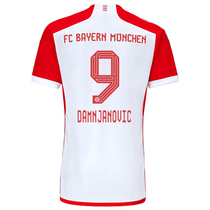 Kinder Jovana Damnjanovic #9 Rot-Weiss Heimtrikot Trikot 2023/24 T-Shirt Österreich