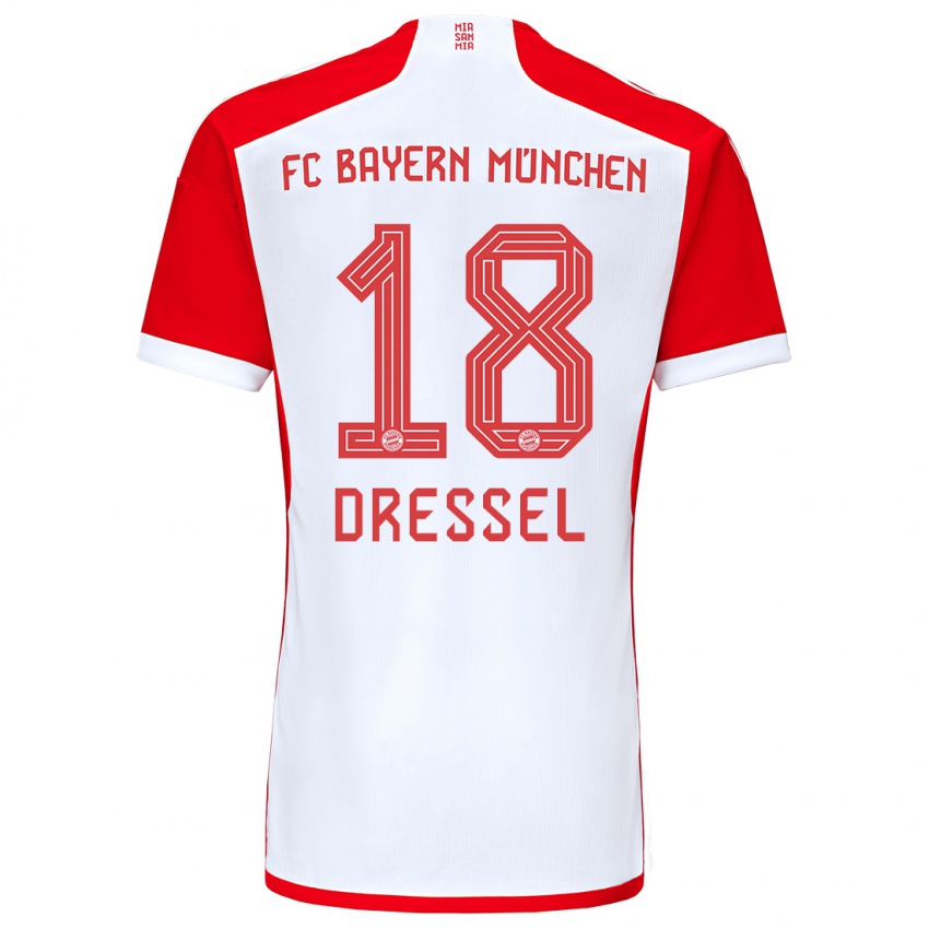 Kinder Timon Dressel #18 Rot-Weiss Heimtrikot Trikot 2023/24 T-Shirt Österreich