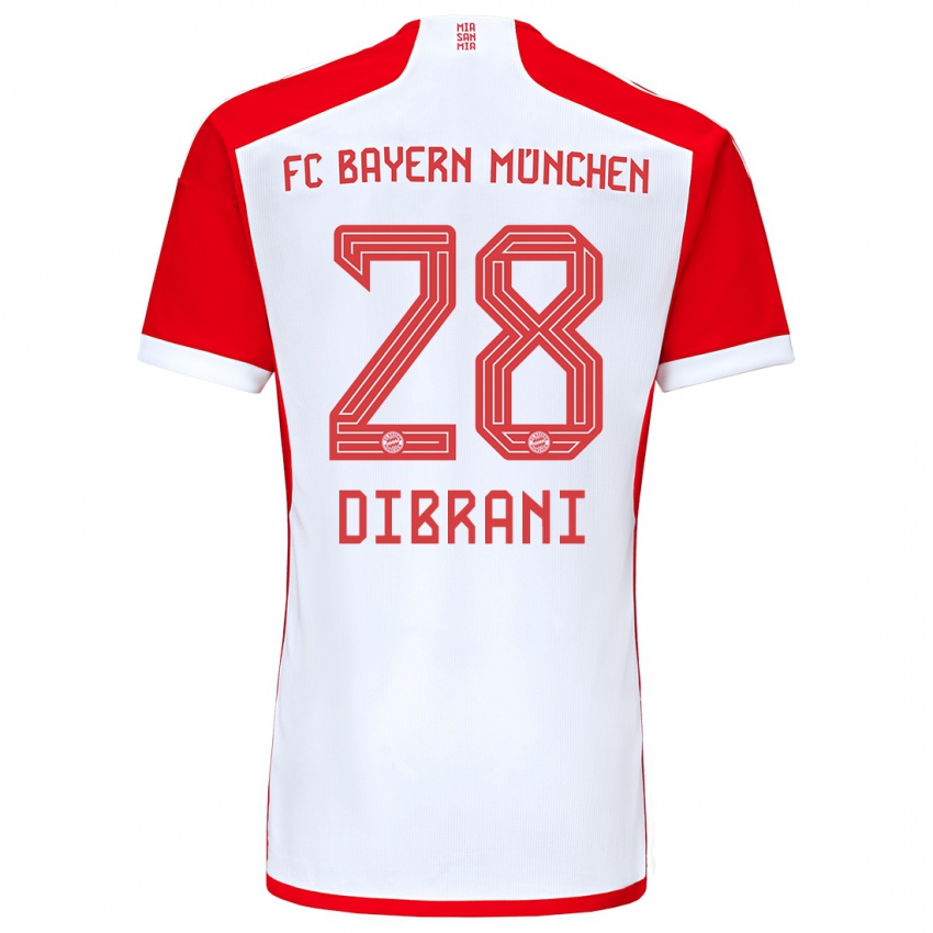 Kinder Benjamin Dibrani #28 Rot-Weiss Heimtrikot Trikot 2023/24 T-Shirt Österreich