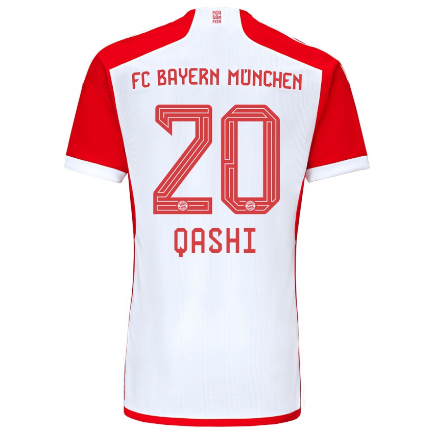 Kinder Yousef Qashi #20 Rot-Weiss Heimtrikot Trikot 2023/24 T-Shirt Österreich