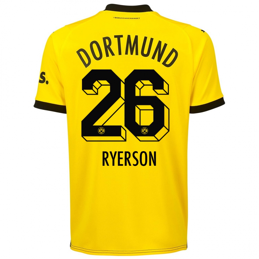 Kinder Julian Ryerson #26 Gelb Heimtrikot Trikot 2023/24 T-Shirt Österreich