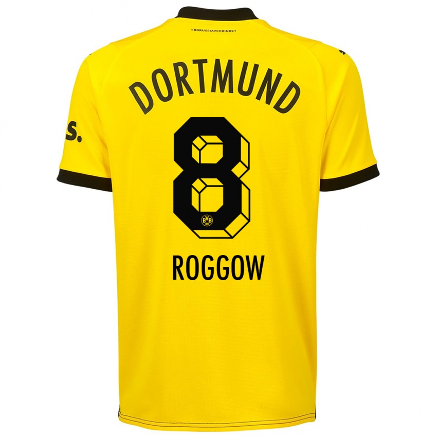 Kinder Franz Roggow #8 Gelb Heimtrikot Trikot 2023/24 T-Shirt Österreich
