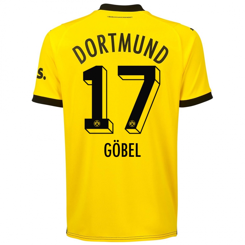 Kinder Patrick Göbel #17 Gelb Heimtrikot Trikot 2023/24 T-Shirt Österreich