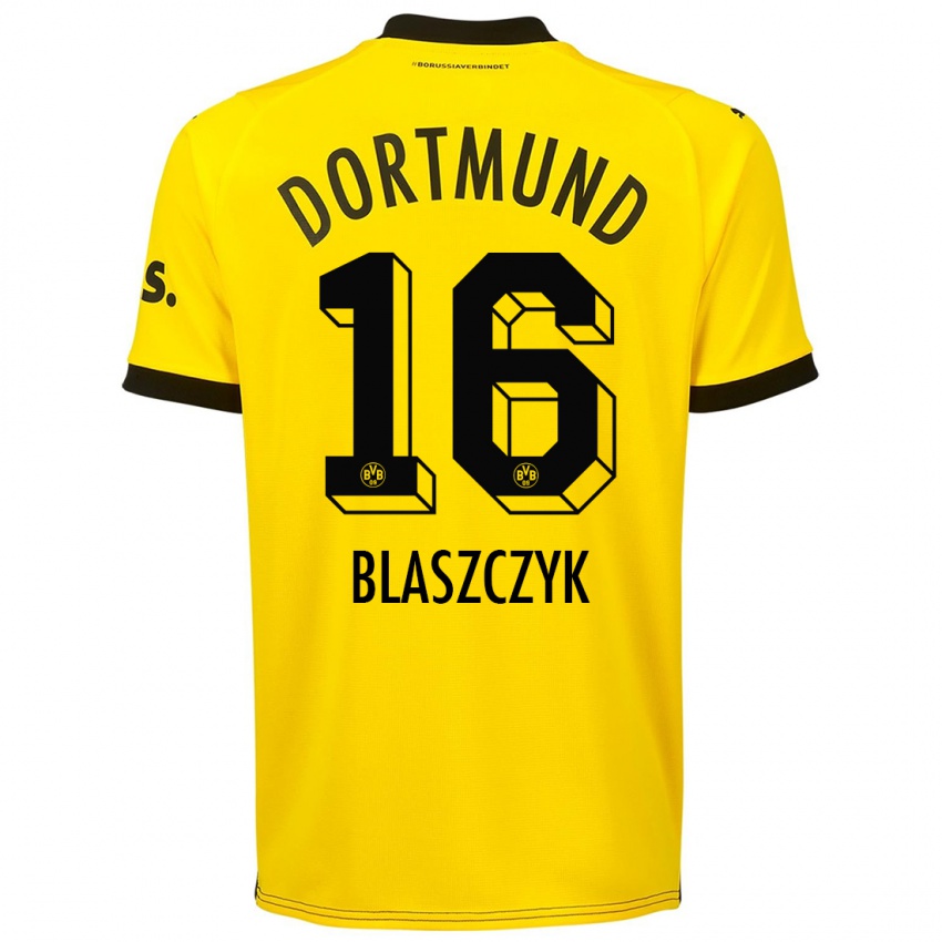 Kinder Oliwer Blaszczyk #16 Gelb Heimtrikot Trikot 2023/24 T-Shirt Österreich