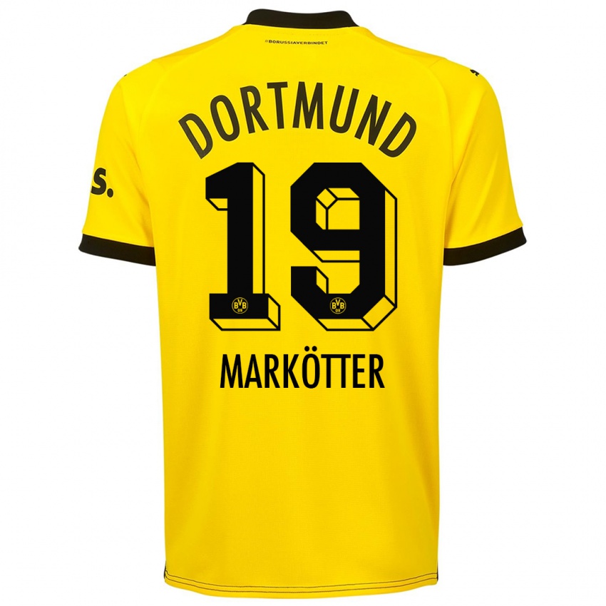 Kinder Jonah Markötter #19 Gelb Heimtrikot Trikot 2023/24 T-Shirt Österreich